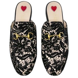 Brand new Gucci Princetown lace mules
